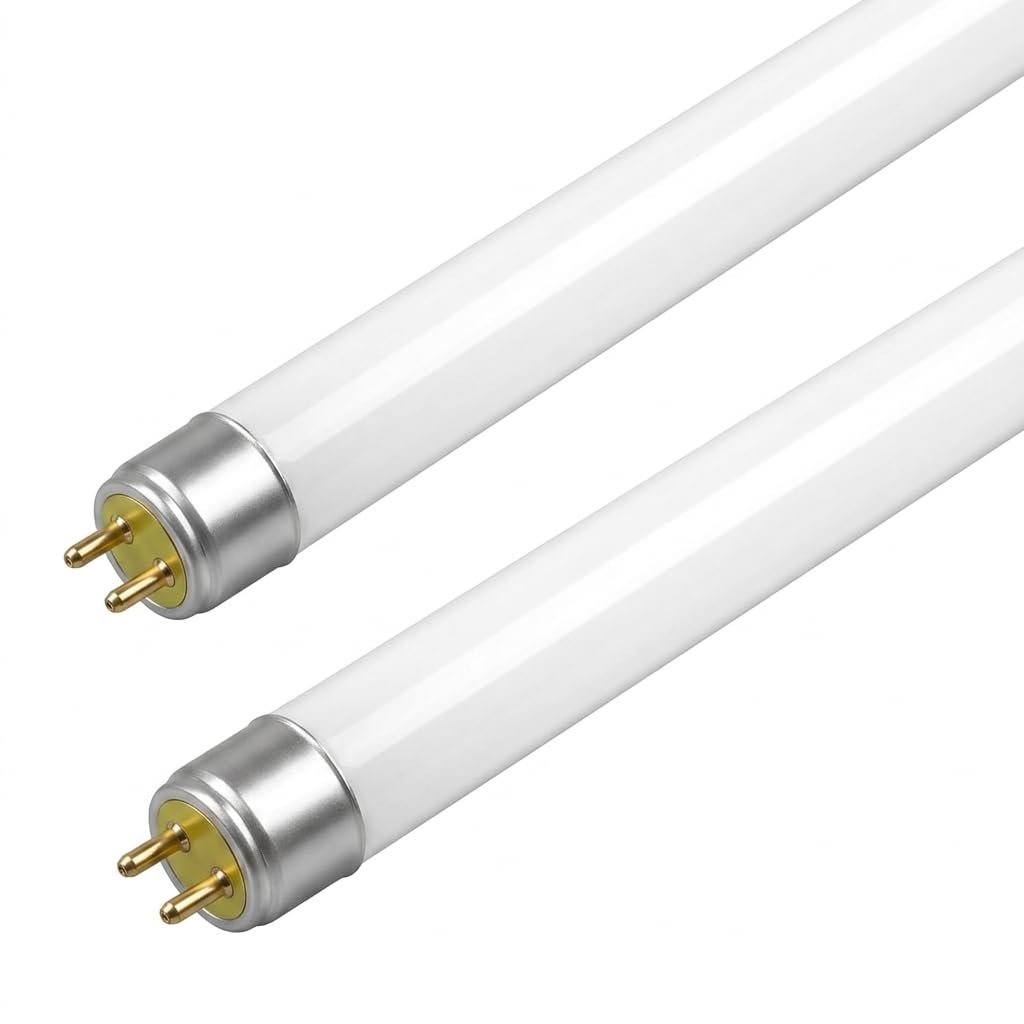 2 Pack T5 14W Fluorescent Tube, 549mm 4000K Cool White, G5 2-Pin Base Energy Saving Light, T5 High Efficiency Lamps, No Flicker 360°, Fluorescent Light Tube Lamps for Kitchen Bathroom Cabinet Lighting