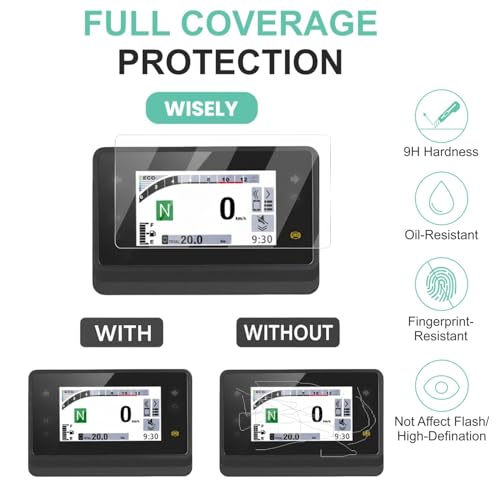 Image of Wisely Pack 2 - Screen Guard for Honda CB 125 Hornet (2025) Bike - TFT Display Digital Meter Protector - HD Clear, Full Cover - Easy Installation Kit - CB125 Speedometer Accessories
