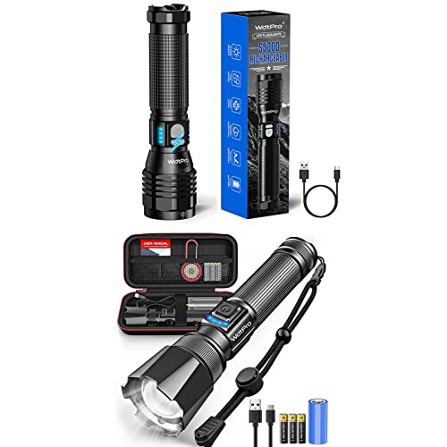 Wdtpro Led Rechargeable Flashlights High Lumens And Rechargeable Flashlight With Dual Switch #TOP10