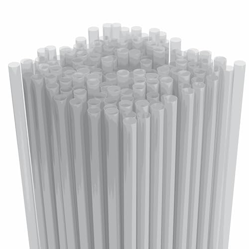 Disposable Plastic Drinking Straws - Straight - 7.75