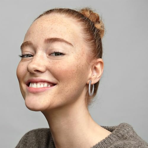 PANDORA Sparkle & Hearts Hoop Earrings - Elegant Earrings for Women - Great Gift for Her - Made with Sterling Silver & Cubic Zirconia2