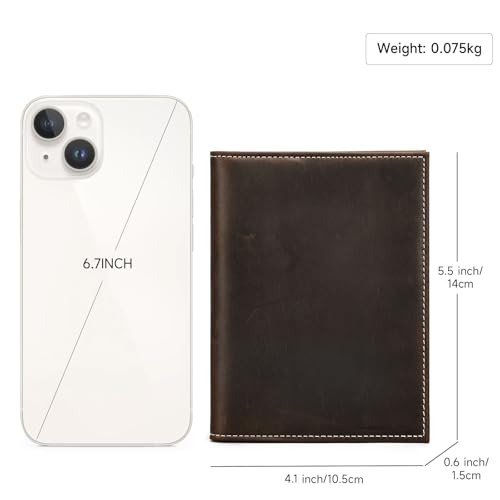 Genuine Leather Passport Holder Handmade Passport cover Lightweight Travel Bifold Passport Wallet dark brown2