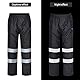 AYKRM Regenhose Fahrrad schwarz Warnschutz Regen-Latzhose, warnregenhose Arbeitshose Regenhosen für Herren