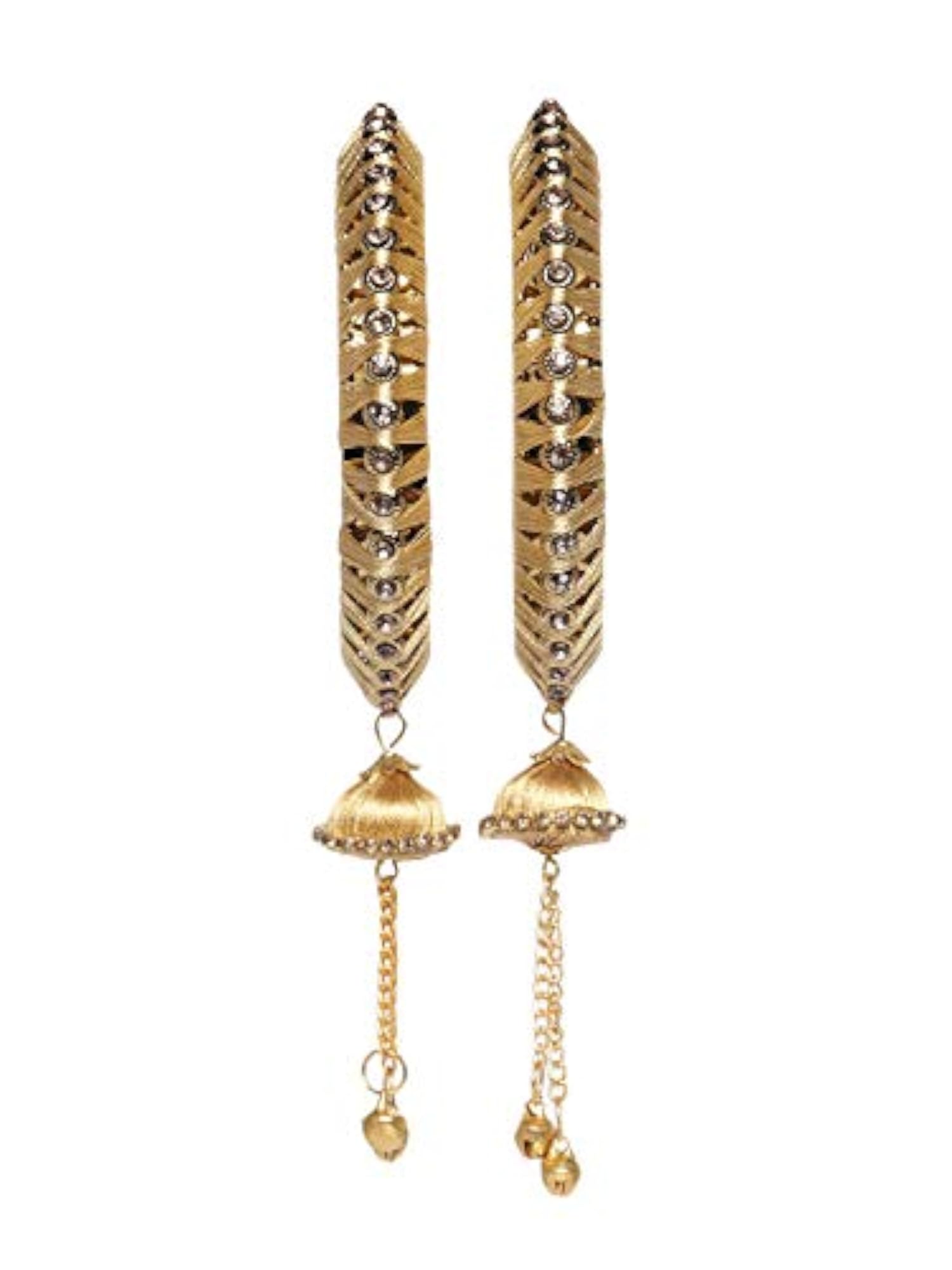 Traditional Jhumki Bangles Set, Silk Thread for Women