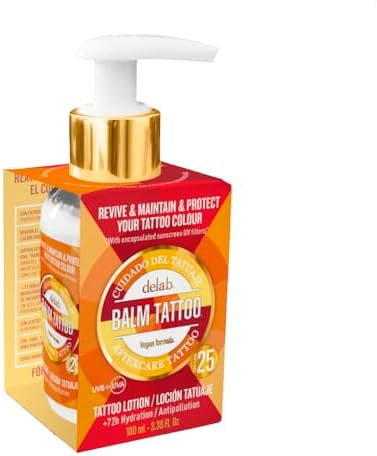 Tattoo Color Maintenance Lotion with Sun Protection 25+ SPF+UVA 1...