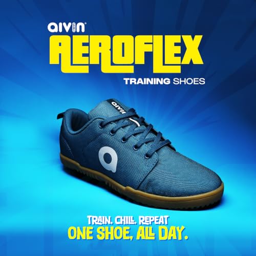 Image of AIVIN Aeroflex Training Shoes for Men | Non-Marking Gum Sole | Lightweight Athletic Sneakers for Gym, Walking, Indoor & Outdoor Sports