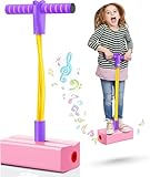 Toysbuddy Kids Hopping Pogo Jumper Fun and Safe Pogo Stick for Toddlers, Durable Foam Bungee Jumping Stick Makes Squeaky Sounds Improves Balance, Bouncing Toy for Ages 3 and Above
