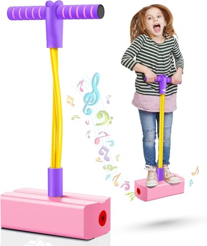 Image of Toysbuddy Kids Hopping Pogo Jumper Fun and Safe Pogo Stick for Toddlers, Durable Foam Bungee Jumping Stick Makes Squeaky Sounds Improves Balance, Bouncing Toy for Ages 3 and Above