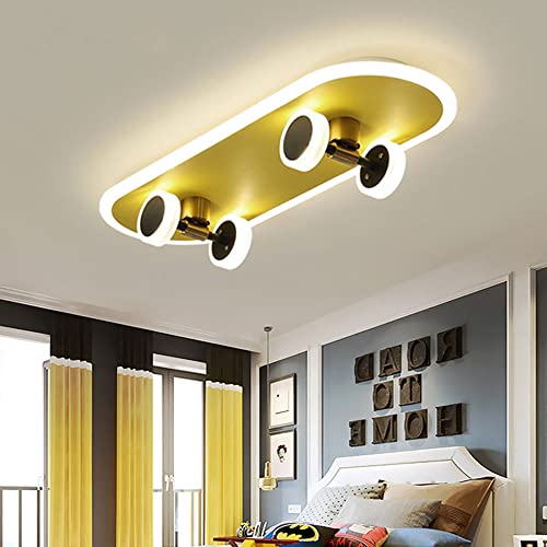 Plafonnier LED skateboard pour chambre enfant avec lumière dimmable - 3