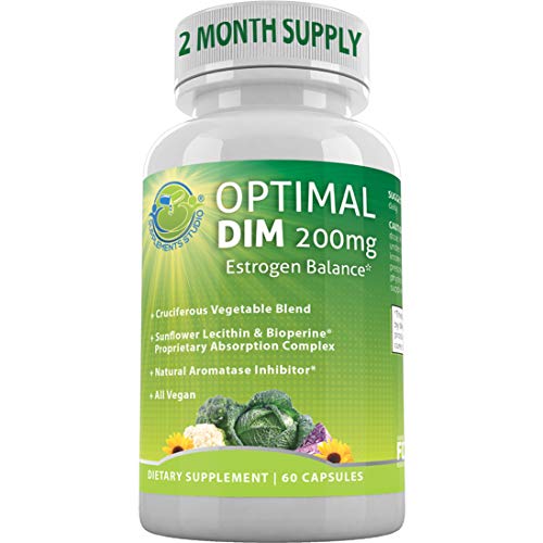 Optimal DIM Supplement 200mg Plus - Estrogen Balance - Organic Whole Foods, Sunflower