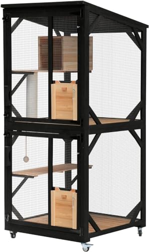 Image of Cat Catio Cat House Outdoor Enclosure Window Large Outside Patio, 4 Wheels