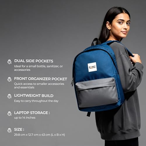 Image of MONKEY TROOPERS Shaggy Plus Backpack, Water-Resistant, 15 Inch Laptop Compartment, Quick Access & Zippered Pockets, 16L Capacity
