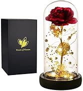 Valentines Day Rose Gifts for Her,Valentines Day Decor Galaxy Artificial Flower with 2 Lights Mod...