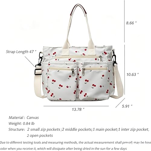 Image of Leopard Print Tote Bag for Women Everyday Work Cheetah Tote Canvas Shoulder Bag with Multiple Pockets for Travel Daily Use