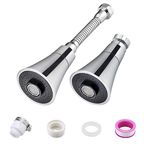 Image of Kitchen Faucet Head Replacement, Pull Down Faucet Sprayer Head Nozzle, Stream Spray and Pause Mode Can Rotate 360 (Set of 2)