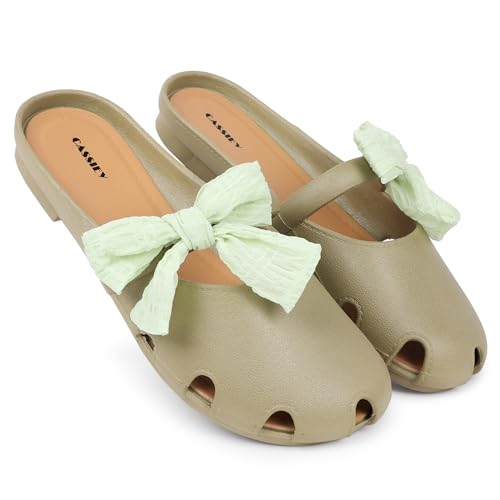 Image of CASSIEY Fashion Slippers For Women slipper Printed Bow design Slip on Flat Sandals