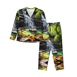 Cadeaux : cet ensemble de pyjama boutonné est un cadeau parfait pour une femme, une petite amie, une mère, une sœur ou une fille. Il est également idéal pour le Nouvel An, la Saint-Valentin, Noël, les mariages, les lunes de miel et d'autres occasions spéciales.