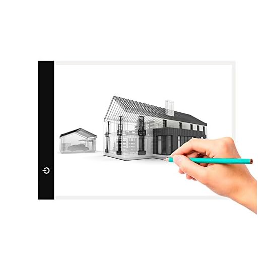 L&HM A4 LED Caja de Luz Portátil con USB ultra fina para diseño, Caja De Luz dibujo y manualidades Táctil Plana Iluminación ajustable, ideal para animacion, tattoo, dibuja