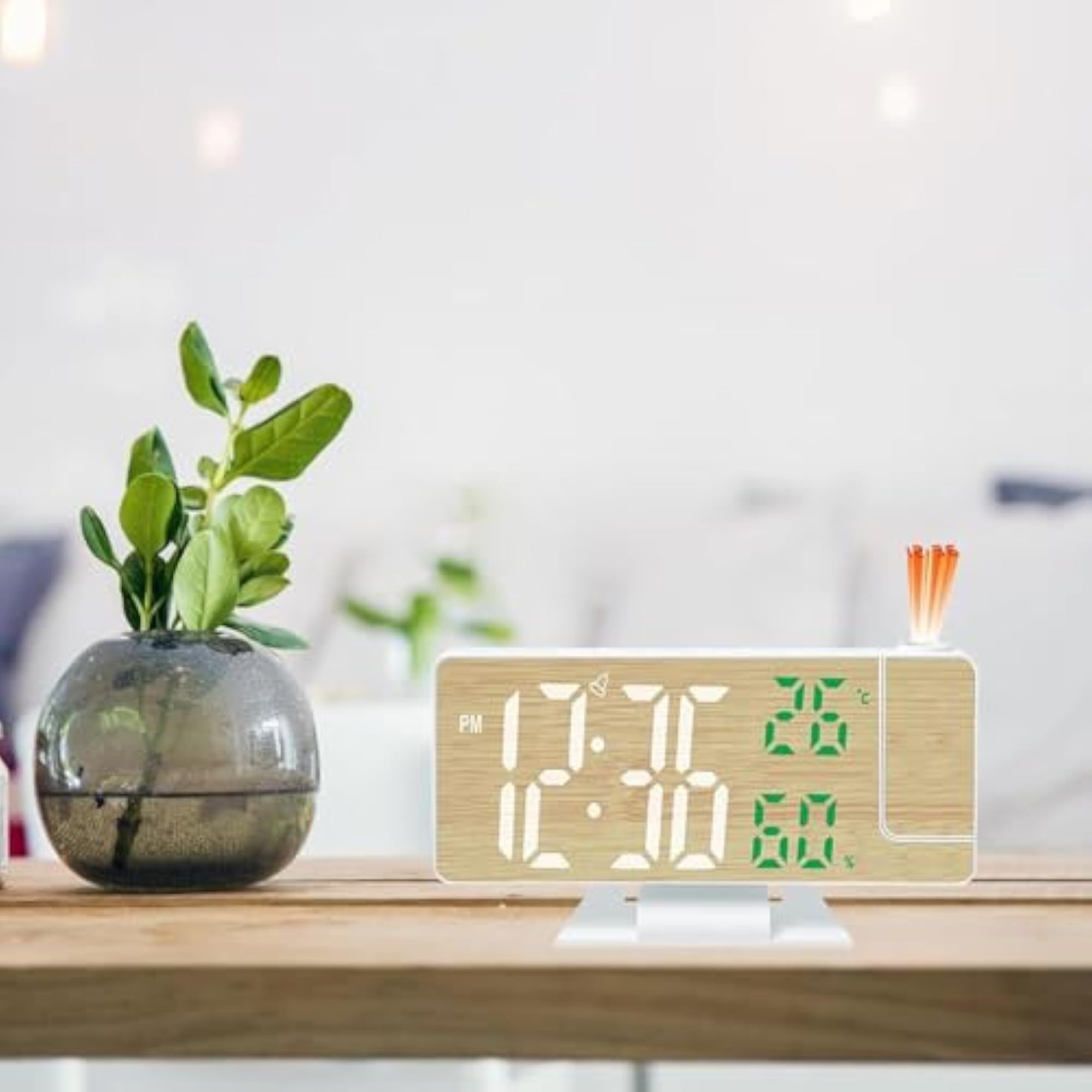 7.3" Digital Alarm Table Clock with Projector Display