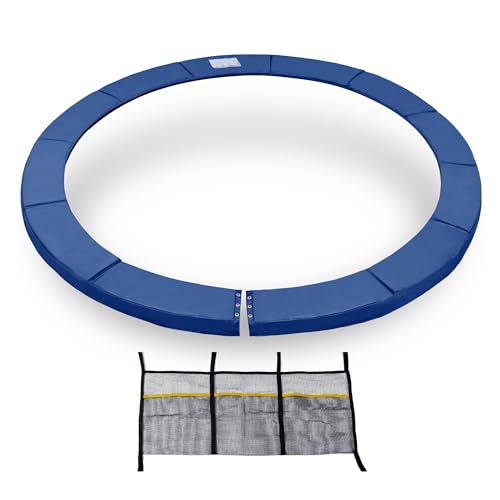 ExacMe Premium Trampoline Pad with Opening, 0.8' Thick Foam, Replacement Safety Spring Cover, Extra Storage Bag, 6181-P (Dark Blue, 14 Foot)