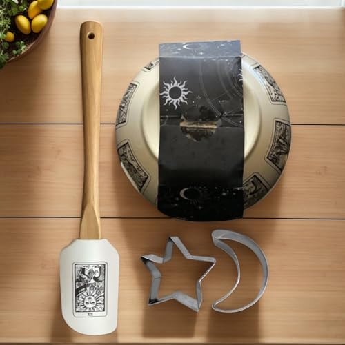 Halloween Bakeware Sets - Halloween Bakeware Tool with Tarot Cards Pattern - Spooky Kitchen Accessories Decorative for Dessert Cake Marinating Salad Holiday Events School - Image 2