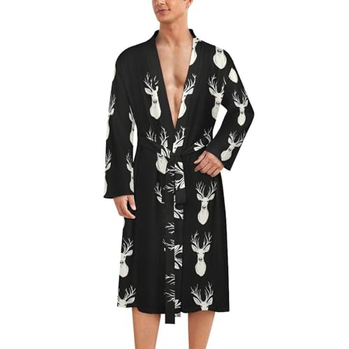 Peignoir de bain pour homme le cadeau idéal en kimono léger à motif élan