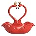 Tierschlüsselschale, Harz Flamingo Figuren Skulptur Statue Flamingo Ornament Desktop Aufbewahrungskorb Make-up Halter Organizer Aufbewahrungsbox Home Hochzeitsfest Dekor (Color : Red)