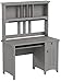 Bush Furniture Salinas Computer Desk with Hutch | Study Table with Drawers, Cabinets & Pullout Keyboard/Laptop Tray | Modern Home Office Desk in Cape Cod Gray | Work Desk with Storage