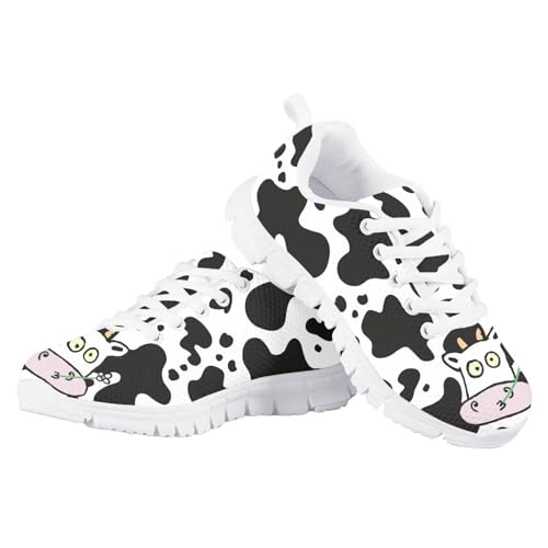 Cute Girls Boys Tennis Shoes Lightweight Soft Sport Sneakers Lace Up Kids Running Shoes