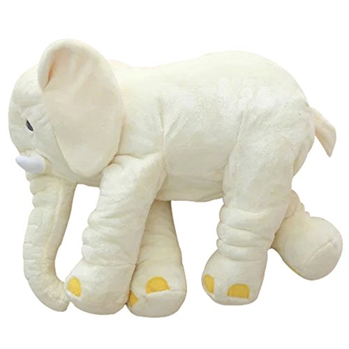 MorisMos Stuffed Elephant Plush Toy Off-white 24 Inch