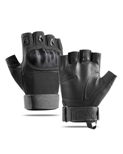 MenYiYDS 1 par Guantes de motocicleta para hombres y mujeres, guantes moto hombre,guantes duros de Medio dedo para pantalla táctil, guantes de motocicleta para montar en bicicleta
