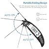 Criacr Food Thermometer Battery Included Digital Instant Read Meat Thermometer Foldable Long Probe Food Cooking Thermometer with °F/°C, Auto On/Off Cooking Thermometer for BBQ, Milk, Water, Jam-Black - Image 4