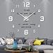 Vangold Large DIY Wall Clock, 2-Year Warranty Modern 3D Wall Clock with Mirror Numbers Stickers for Home Office Decorations Gift
