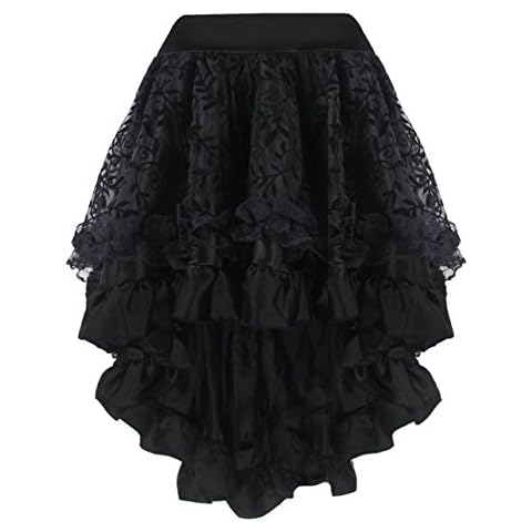 Kelvry Women's Gothic Dress with Skirt Cover