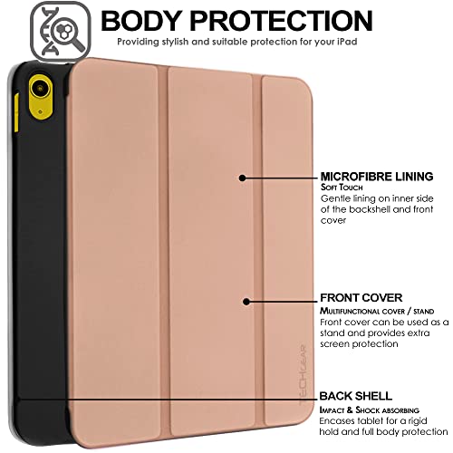 TECHGEAR Smart Case for iPad 11th Gen (2025 A16) & 10th Gen (2022), Slim Tri-Fold Stand Cover with Corner Protection - Image 4