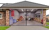 VIOMORL Garage Door Screen 2 Car 16x7ft Garage Screen Door,Upgraded PET Mesh Stronger Than Fiberglass and Polyester,Heavy Duty Weighted Bottom and Magnetic Closure,Hands Free,Easy Assembly