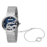 just uhren batteriewechsel Quarz Uhrwerk Just Cavalli Damen-Armbanduhr Creazione 2 Analog Quarz Set inkl. Armband JC1L091M0045