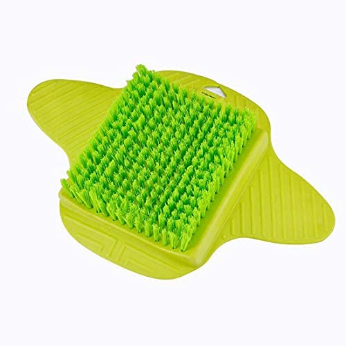Genericb Shower Foot Massager Scrubber, Improves Foot Circulation & Reduces Foot Pain, Soothes Tired Achy Feet Clean Exfoliate Foot Brush, Non Slip with Suction Cups (Green)