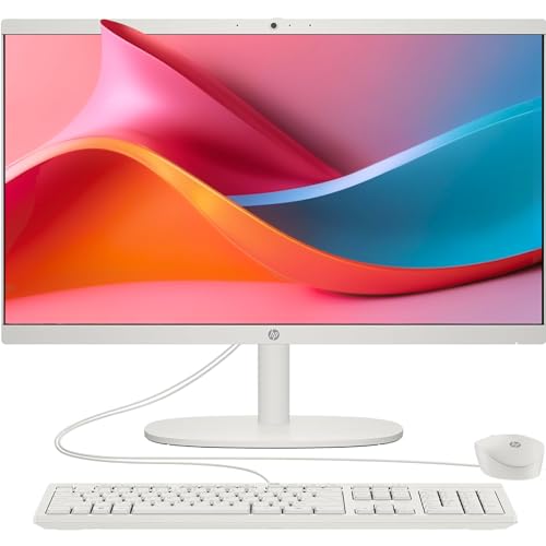 Image of HP 2025 22 inch FHD All-in-One Desktop Computer • The New Version for Everyday Use • 13th Gen Intel Quad-Core CPU • HDMI • Type-C • Wi-Fi • HD Webcam • Win11 (16 GB RAM | 128GB Storage)