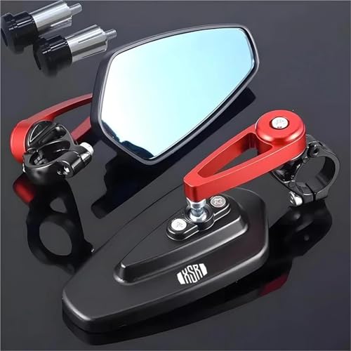 Verkehrs Spiegel Motorrad-Rückspiegel Für Yamaha XSR700 XSR900 XSR125 155, Sichtfeld-Verlängerungsspiegel, Fahrrad-Beobachtungsspiegel(ROT)