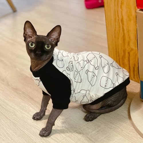 Pull de printemps chat Sphynx | Pyjama en coton pour chaton et chien