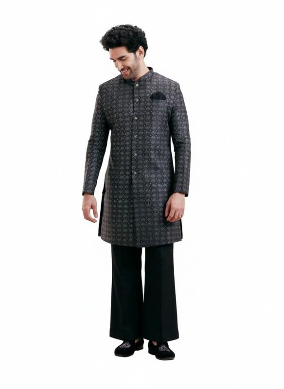 mens Sherwani Wide Leg Trouser Set-image-49