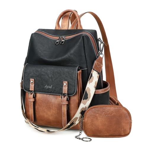 Image of AGLOD Backpack Purse for Women PU Leather Back Packs Designer Ladies Shoulder Bag Fashion Faux Work Travel Handbags