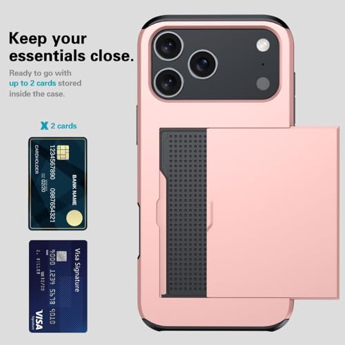 Coque portefeuille iPhone 13 Pro rouge silicone rigide contre chutes et oublis de carte - 6