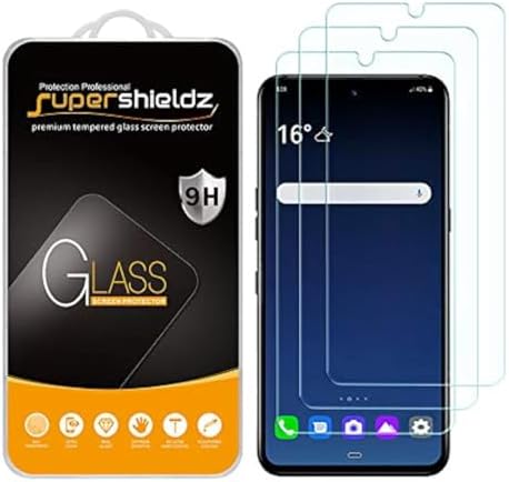 (3 Pack) Supershieldz for LG V60 ThinQ Tempered Glass Screen Protector, Anti Scratch, Bubble Free