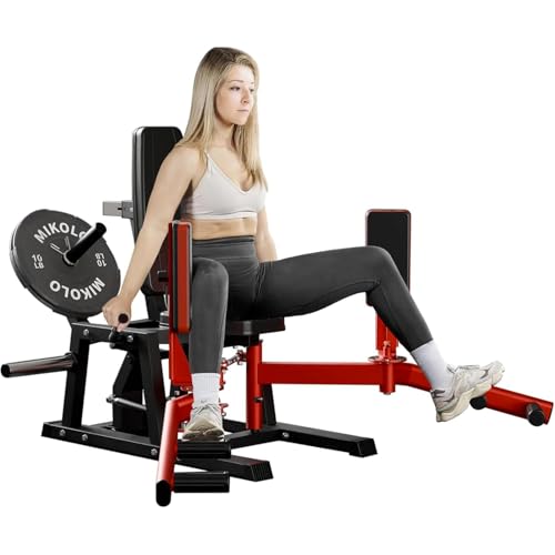 Mikolo Hip Abductor Machine, Plate-Loaded Inner and Outer Thigh Machine, Abductor Adductor Machine with 6-Level Gear System, Glute Machine for Home Gym