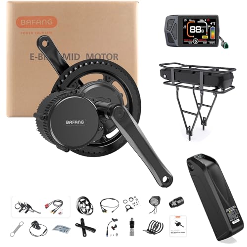 BAFANG Mittelmotor 36V 350W BBS01B Ebike Umbausatz mit Batterie Optionalem und Multifunktions Display, G340 Mittlerer Antriebsmotor für BB68-73mm Mountainbike Rennrad Pendlerfahrrad