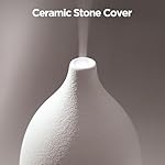 InnoGear Oil Diffuser, 150ML Ceramic Diffuser for Essential Oils Handcrafted Aromatherapy Diffuser Ultrasonic Cool Mist Humidifier with 2 Mist Modes Waterless Auto Off for Room Office, White - Image 3