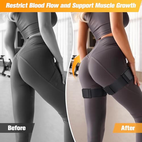 Image of Booty Bands, Blood Flow Restriction Bands for Women /Men, Adjustable BFR Training Bands for Glutes & Hip Building, Occlusion Resistance Bands