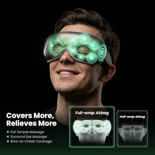 Image of BOB AND BRAD Eye Massager with Heat and Cooling, FSA Eligible HSA, EyeOasis 3 Eye Massager for Migraine, Heated Eye Mask for Dry Eye Headache Relief Sleep Improve, Birthday Gifts for Women Men Husband